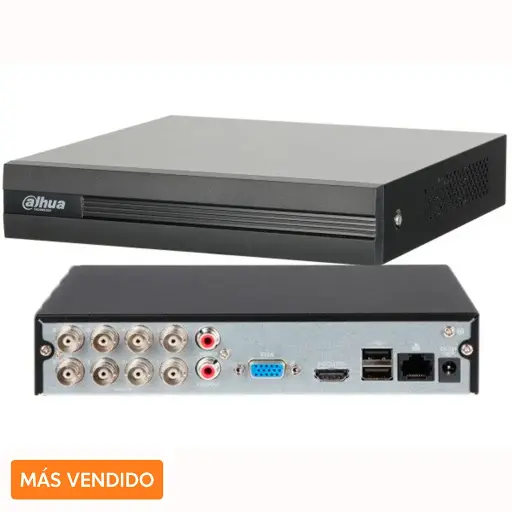 DVR Dahua XVR1B08-I-B 8 Canales | Inteligencia Artificial WizSense + H.265+ + Audio